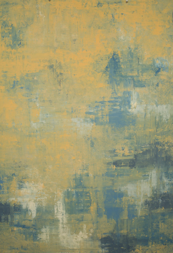 Ochre Blue Backdrop Strong Text L 11346