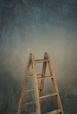13796 Beige Blue Distressed Text L