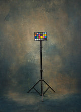 1466 Blue Ochre Mid Text XL Size Hand Painted Backdrops