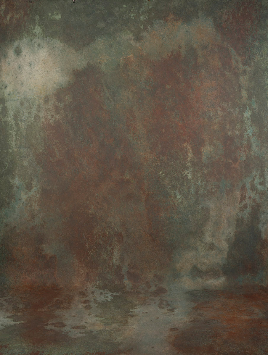 1468 Green Brown Strong Text XL Size Hand Painted Backdrops