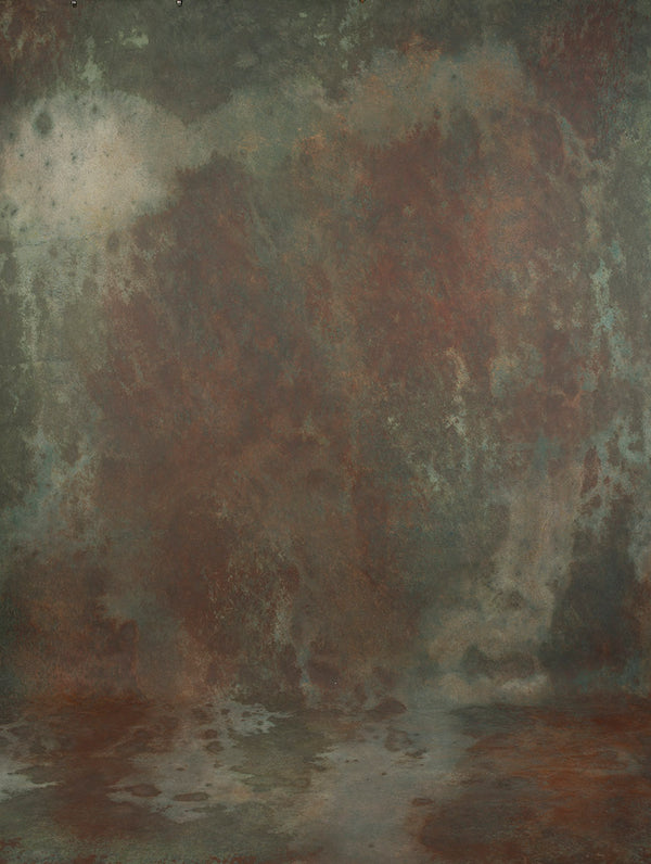 1468 Green Brown Strong Text XL Size Hand Painted Backdrops