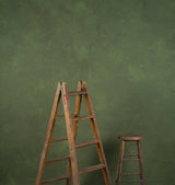 1476 Green Mid Text L+ Size Hand Painted Backdrops