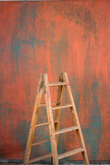 Orange Blue Hand Painted Backdrop Strong Text Large Size 15349