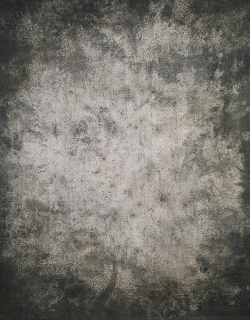 Hand Painted Backdrop Green Grey Strong Text Large Size 15364