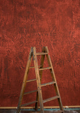 Red Hand Painted Backdrop Mid Text Large Size 15380