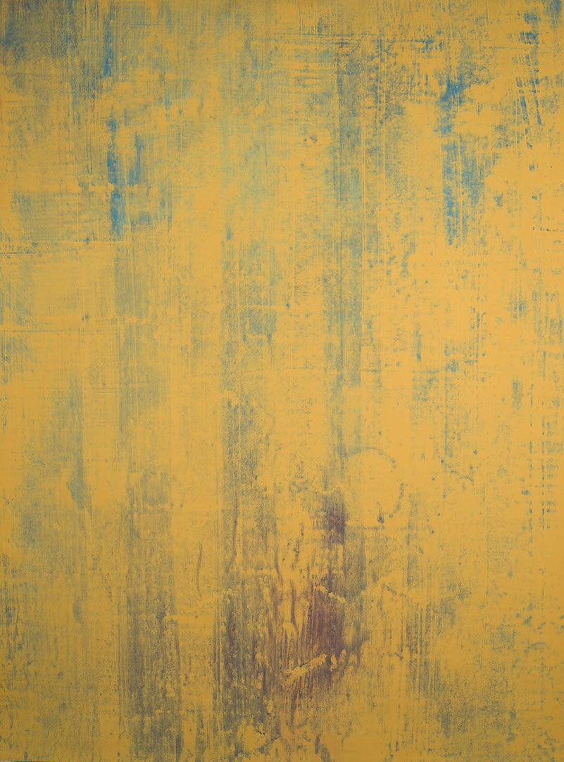 Ochre Blue Hand Painted Strong Text Large Size 15382