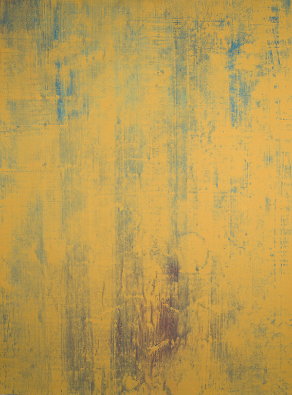 Ochre Blue Hand Painted Strong Text Large Size 15382