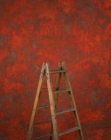15598 Red Strong Text Large Hand Painted Backdrops