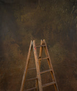 15621 Brown Green Strong Text Large Hand Painted Backdrops