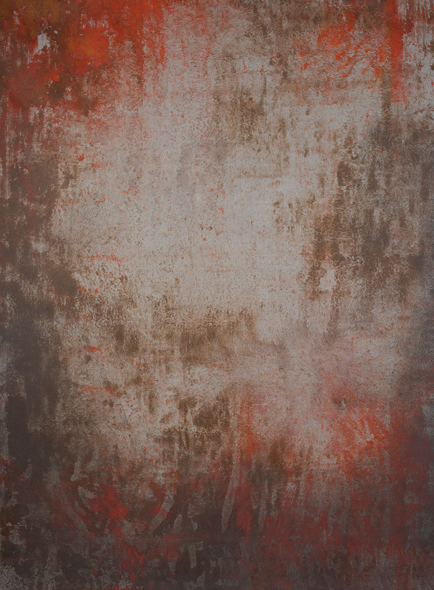 15648 Red Grey Strong Text Mid Size Hand Painted Backdrops