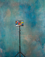 15671 Blue Green Mid Text Mid Size Hand Painted Backdrops