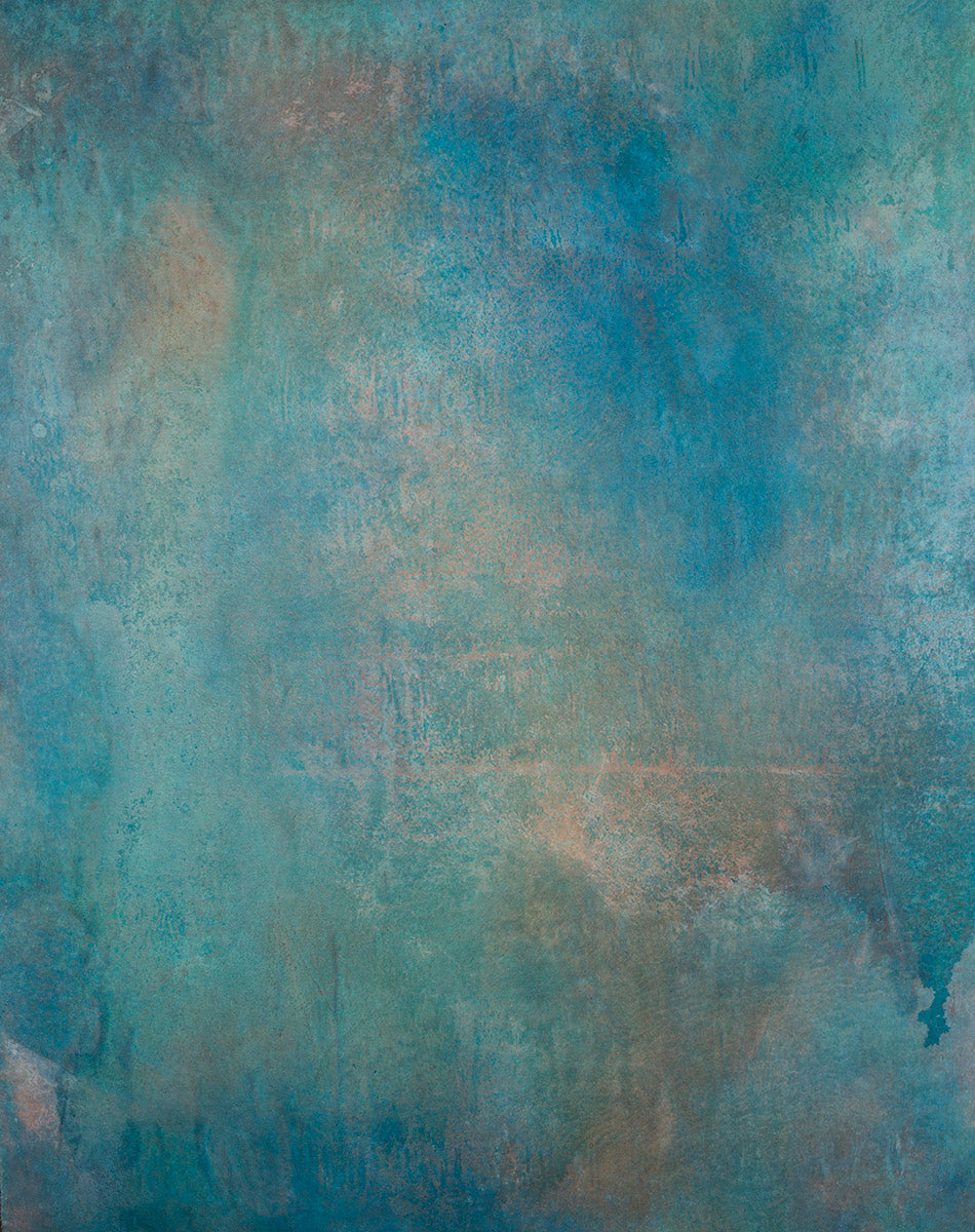 15671 Blue Green Mid Text Mid Size Hand Painted Backdrops