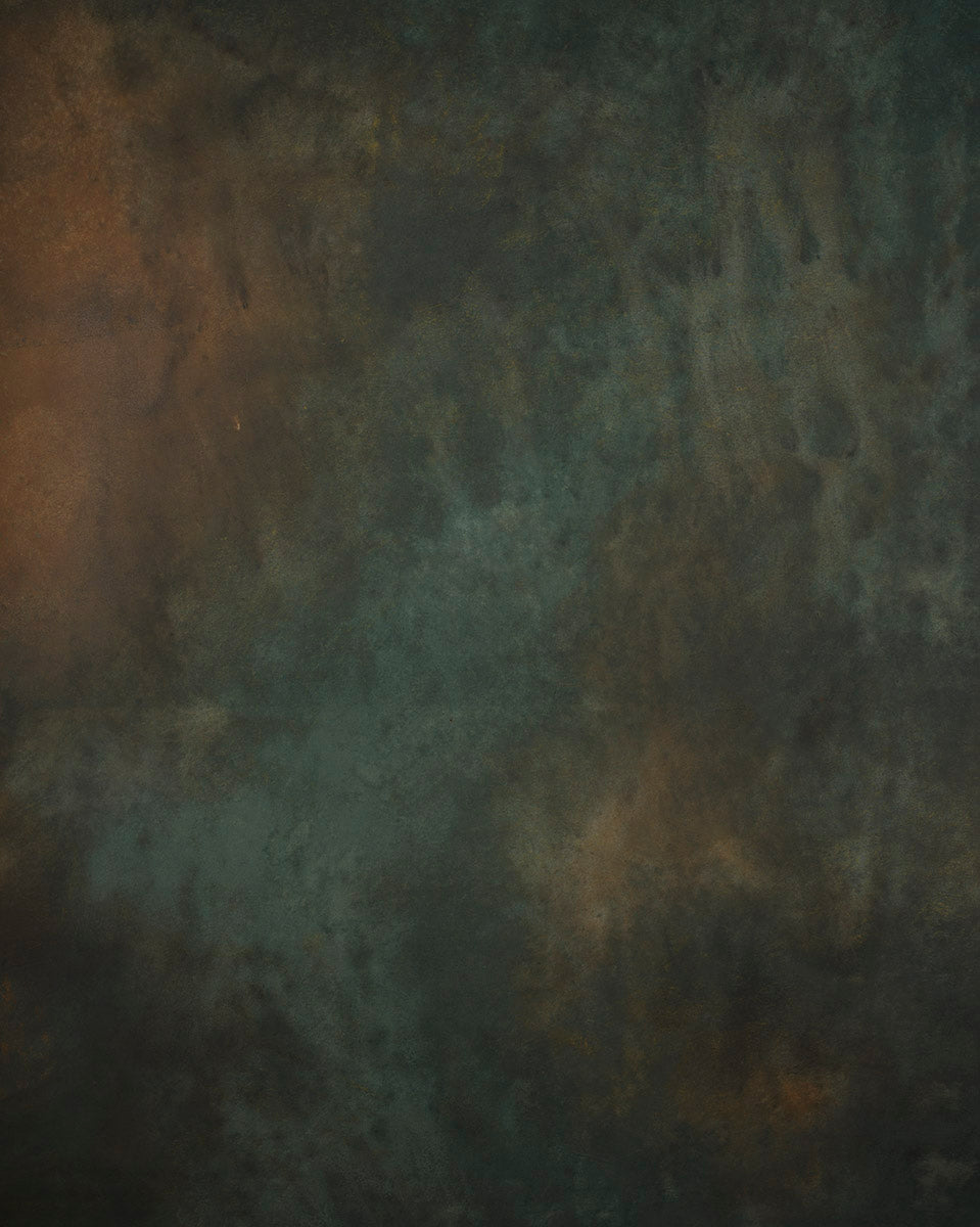 15673 Green Brown Strong Text Mid Size Hand Painted Backdrops