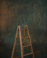 15673 Green Brown Strong Text Mid Size Hand Painted Backdrops