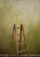 Beige Green Hand Painted Backdrop Mid Text M Size 15429
