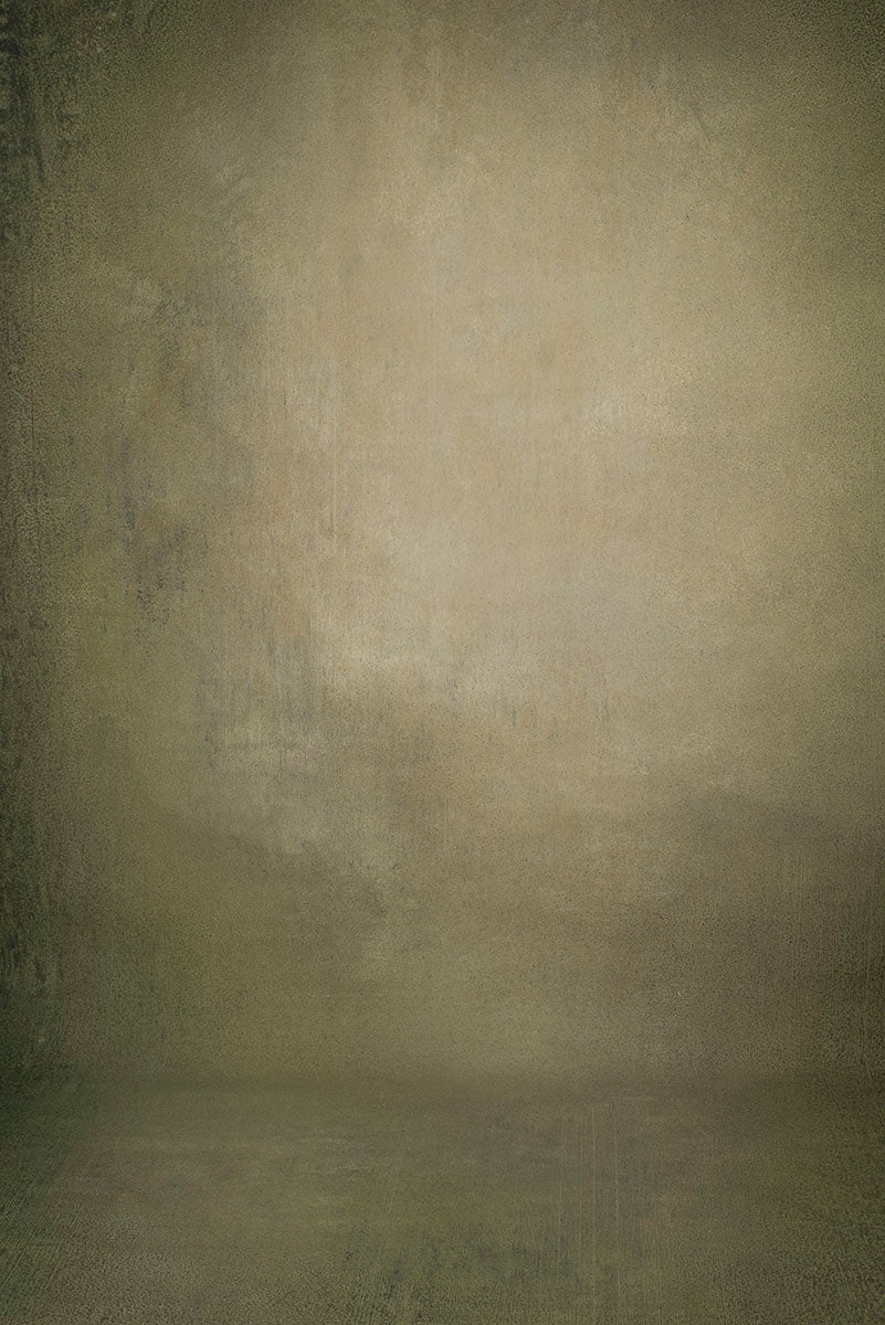 Beige Green Hand Painted Backdrop Strong Text XXL Size 1361