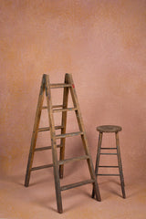 Beige Ochre Hand Painted Backdrop Mid Text XL Size 1385