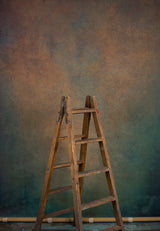 Blue Brown  Hand Painted Backdrop Mid  Text M Size 15428