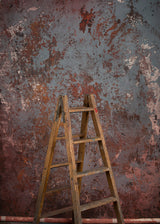 Blue Brown Hand Painted Backdrop Strong Text M Size 15420