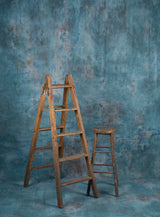 Blue Hand Painted Backdrop Strong Text XL Size 1436