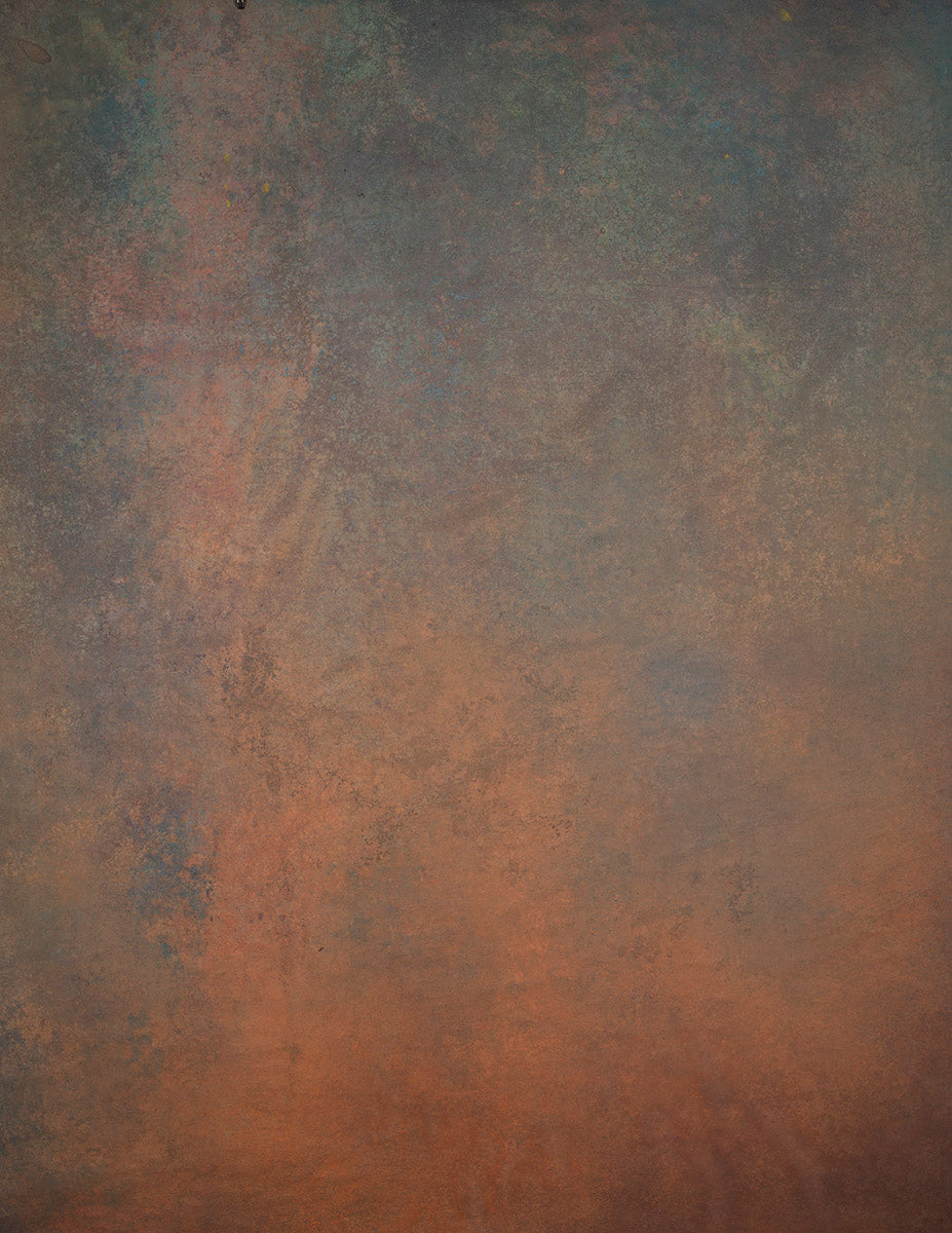 Blue Orange Hand Painted Backdrop Mid Text M Size15421