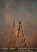 Blue Orange Hand Painted Backdrop Mid Text M Size15421