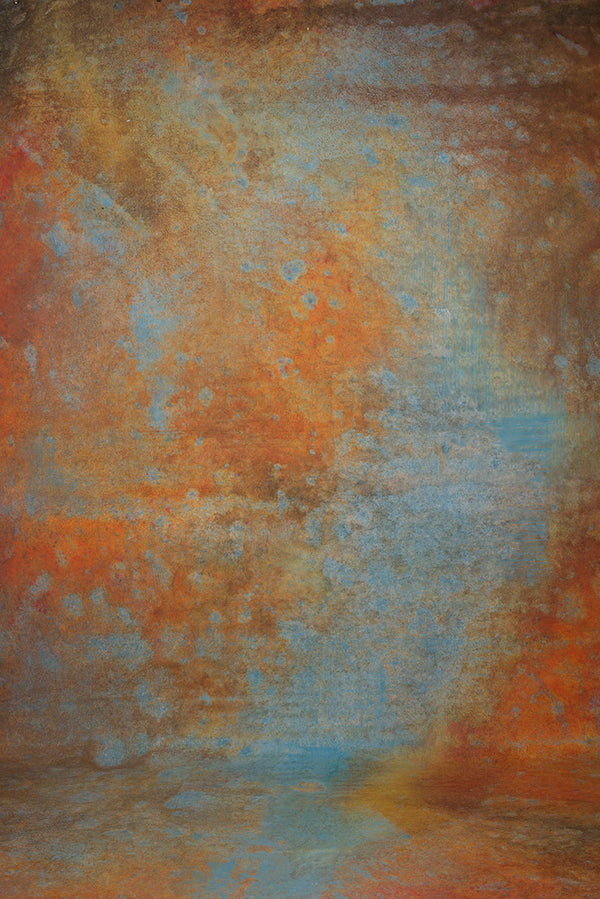 Blue Orange Hand Painted Backdrop Strong Text XL Size 1380