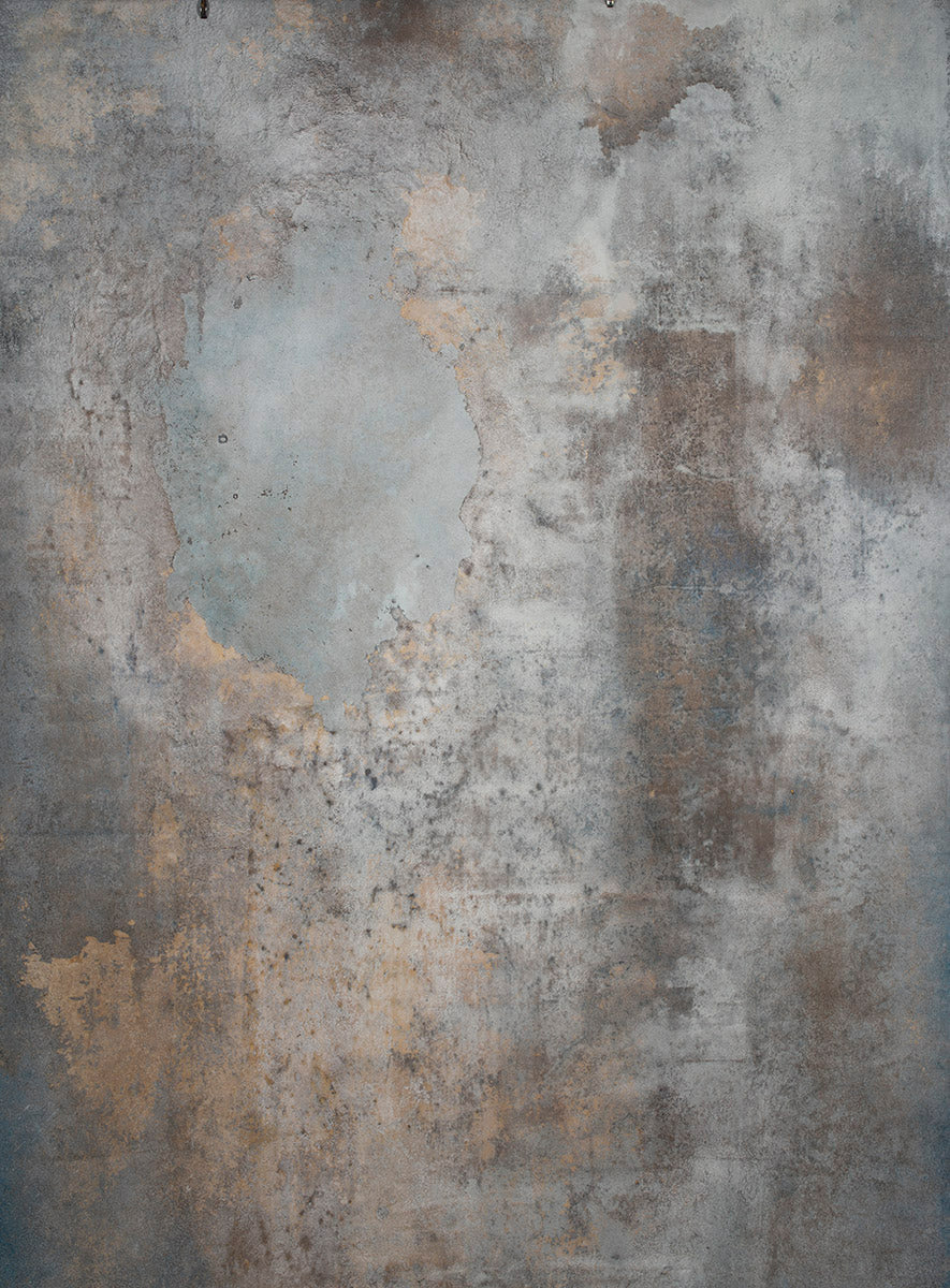 Cold Grey Brown Hand Painted Backdrop Strong Text M Size 15453