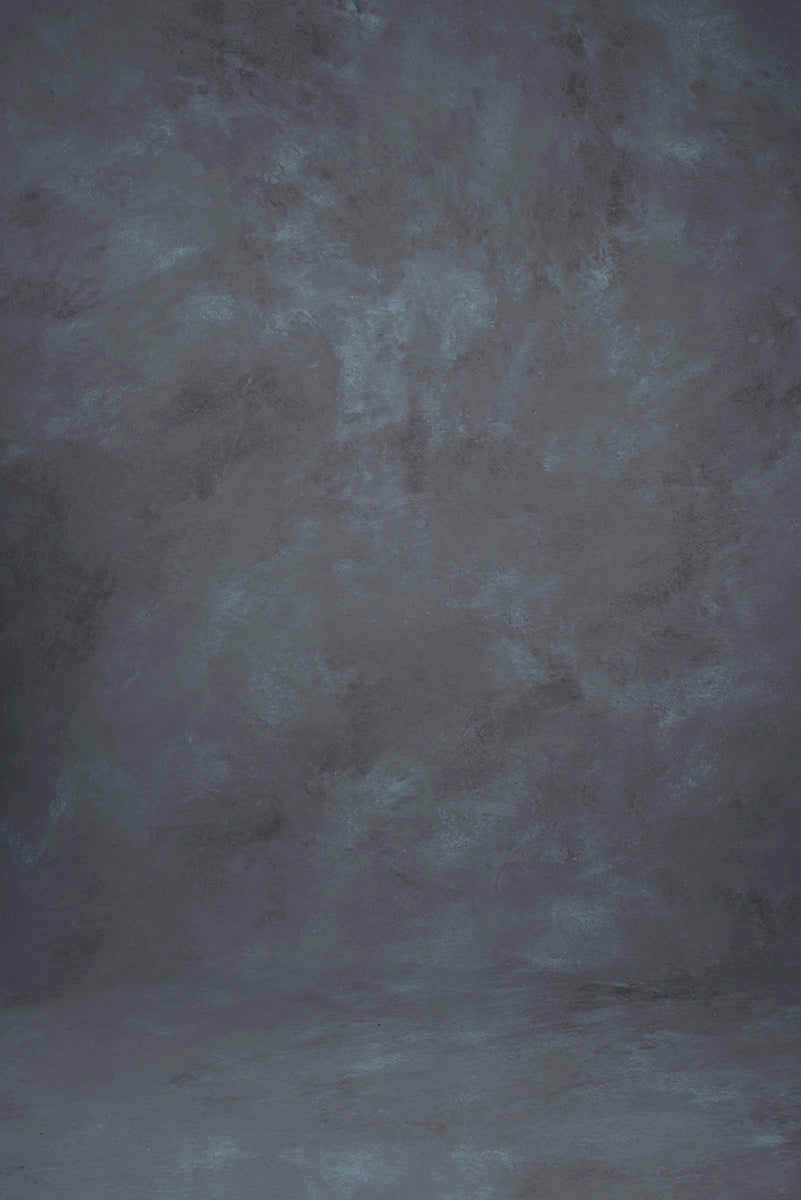 Cold Grey Hand Painted Backdrop Mid Text XXL Size 1377