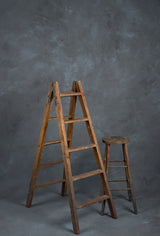 Cold Grey Hand Painted Backdrop Mid Text XXL Size 1377