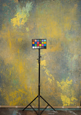 Cold Grey Yellow Backdrop Hand Painted Strong Text M Size 15404