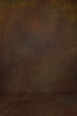 Green Brown Hand Painted Backdrop Mid Text XXL Size 1371