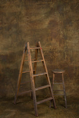 Green Brown Hand Painted Backdrop Mid Text XXL Size 1378