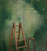 Green Grey Hand Painted Backdrop Strong Text L+ Size 1394