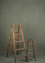 Green Hand Painted Backdrop Low Text XL Size 1433