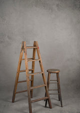 Grey Hand Painted Backdrop Mid Text XL Size 1428