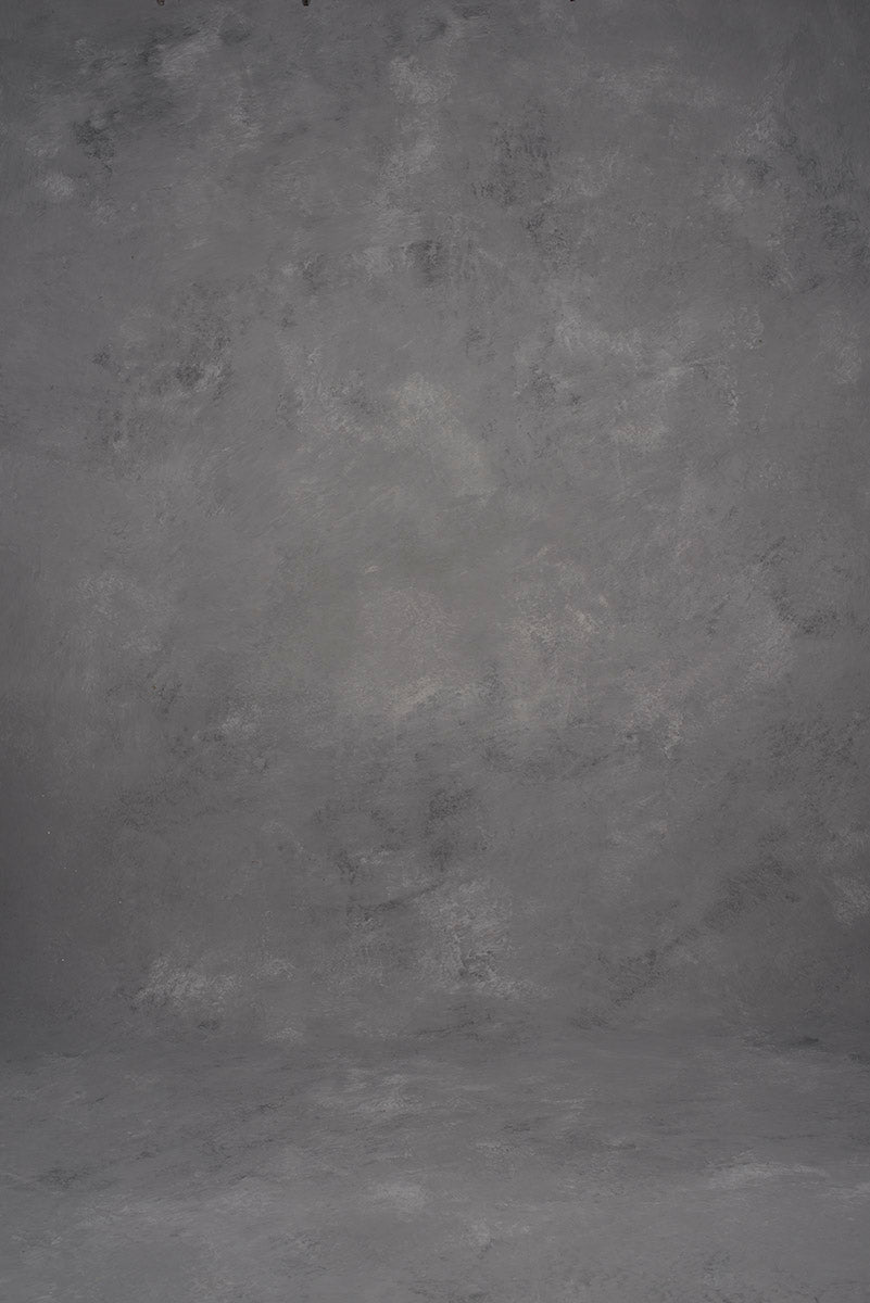Grey Hand Painted Backdrop Mid Text XXL Size 1374