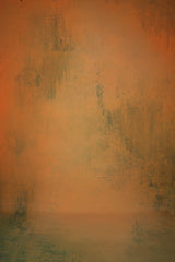 Ochre Green Hand Painted Backdrop Mid Text XXL Size 1363