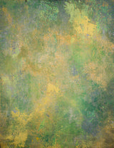 Ochre Green Hand Painted Backdrop Strong Text M Size 15405