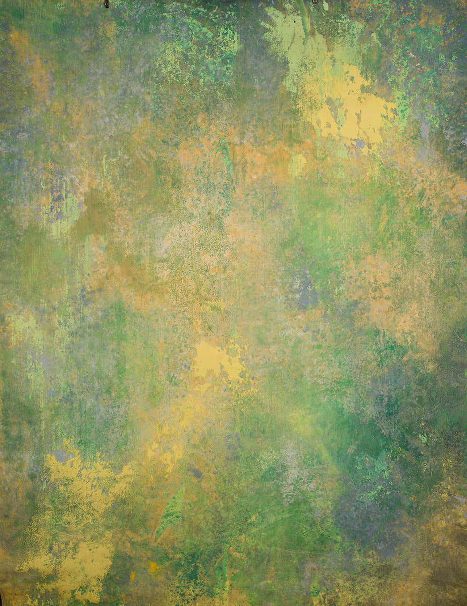 Ochre Green Hand Painted Backdrop Strong Text M Size 15405