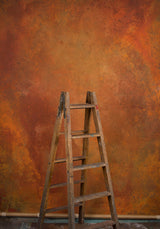 Orange Hand Painted Backdrop Mid Text M Size 15407