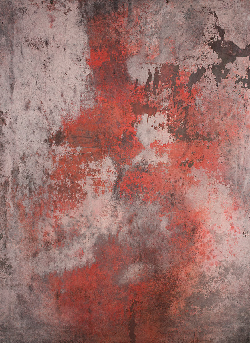 Red Grey Hand Painted Backdrop Strong Text M Size 15426
