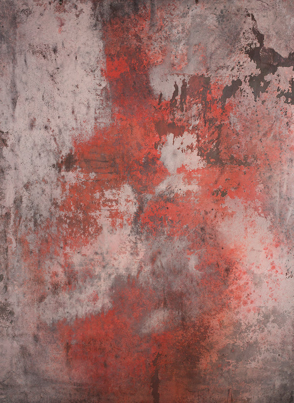 Red Grey Hand Painted Backdrop Strong Text M Size 15426