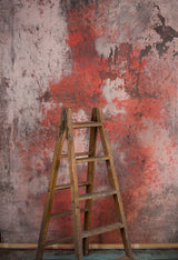 Red Grey Hand Painted Backdrop Strong Text M Size 15426