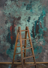 Tirquize Red Hand Painted Backdrop Strong Text M Size 15406