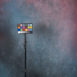 Backdrop with blue and pink combination