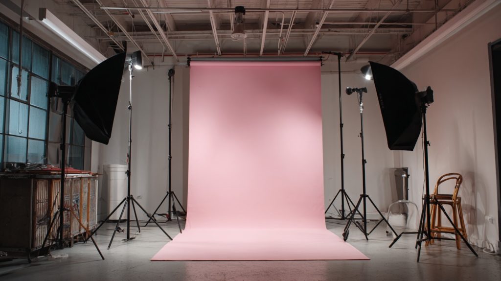 Light pink backdrop