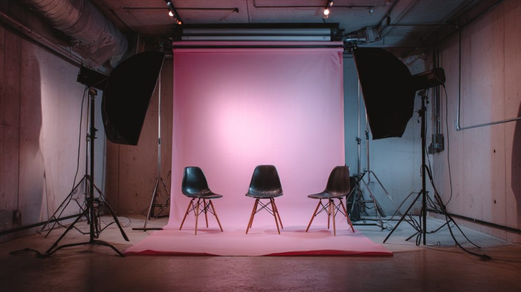 Pastel pink backdrop