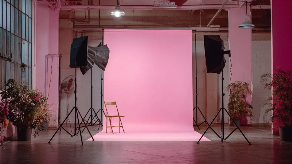 Pastel pink backdrop